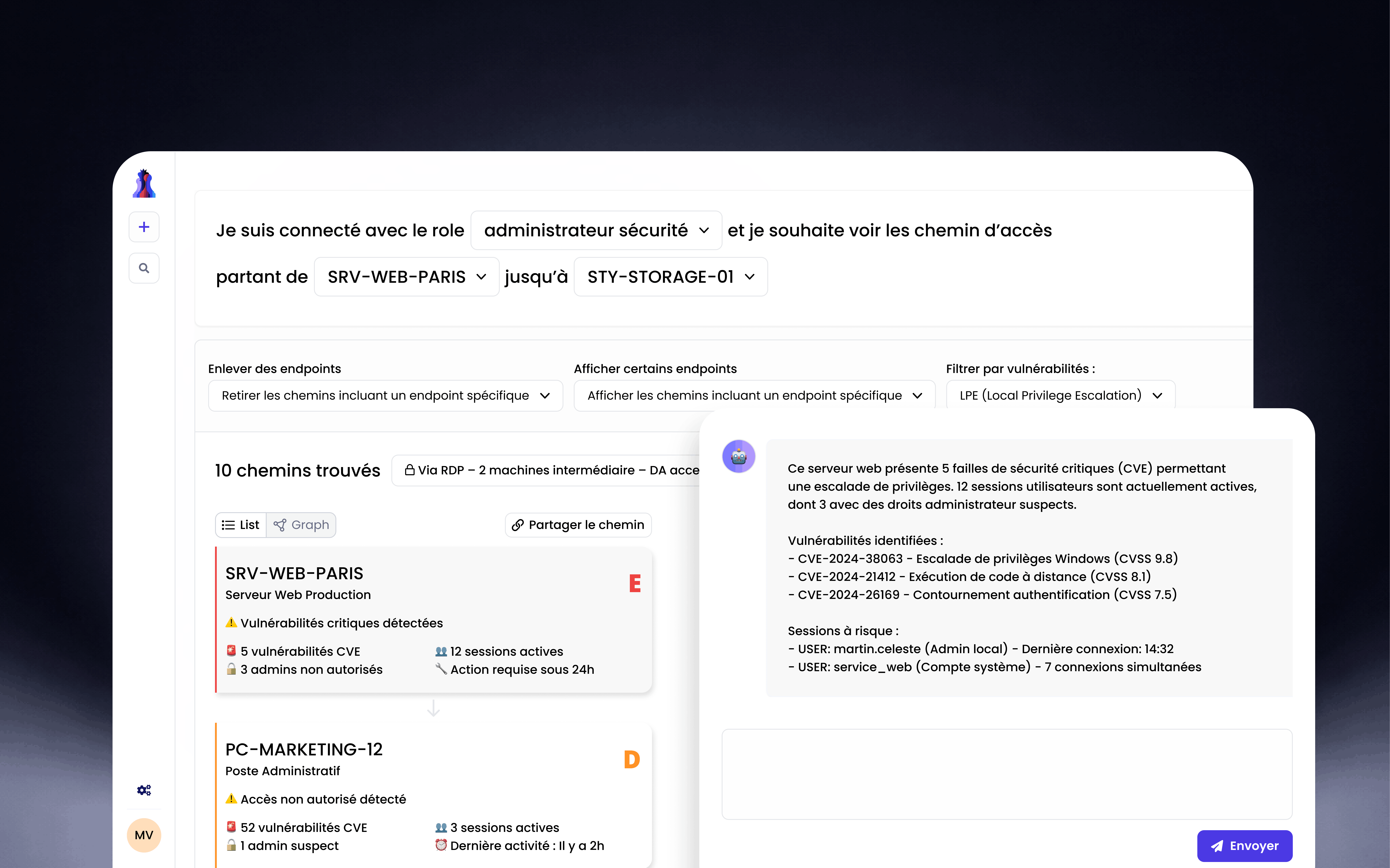 Design UI/UX du SaaS Backranks - interface de données cybersécurité et IA